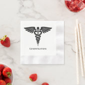 医学記章の幹部おめでとうございます 縁ありカクテルナプキン (インサイチュ)