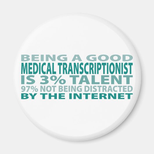 医学転写論者3%の才能 マグネット (正面)