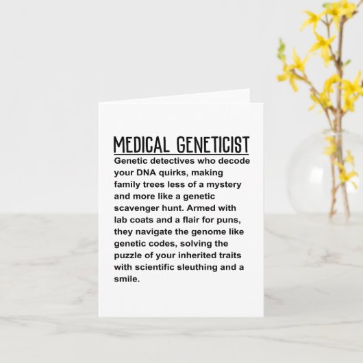 医学遺伝学者 カード (黄色い花)