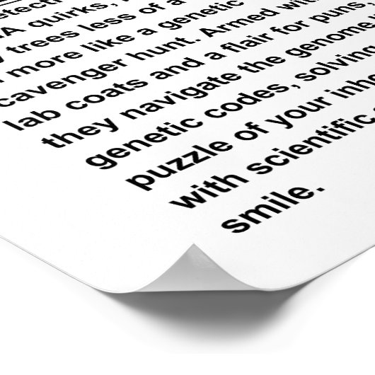 医学遺伝学者 ポスター (角)