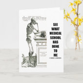 医学部が私に何をしたか見る（骨格） カード (黄色い花)