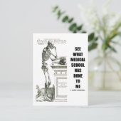 医学部で私にしてしまったこと(スケルトン) ポストカード (スタンド正面)