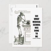 医学部で私にしてしまったこと(スケルトン) ポストカード (正面/裏面)