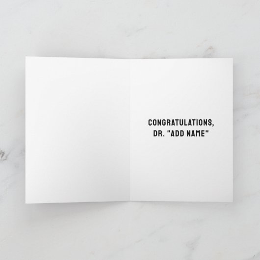 医学部の卒業 カード (内部)