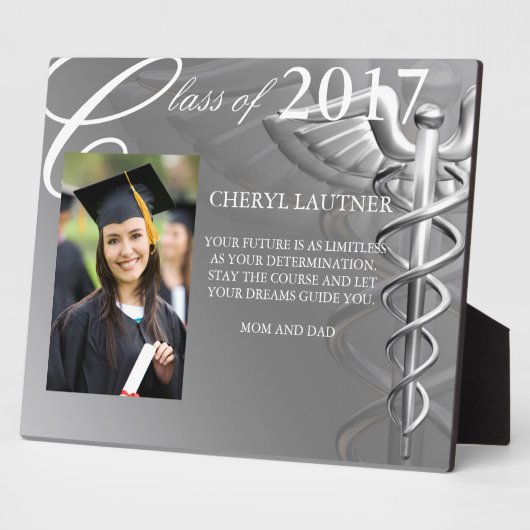 医学部カドセウス院写真プレート フォトプラーク (側面)