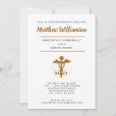 医学部卒業のシンボル付き 案内状 (正面)