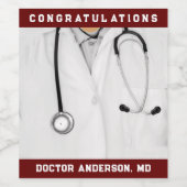 医学部卒業ワインラベル ワインラベル (シングルラベル)