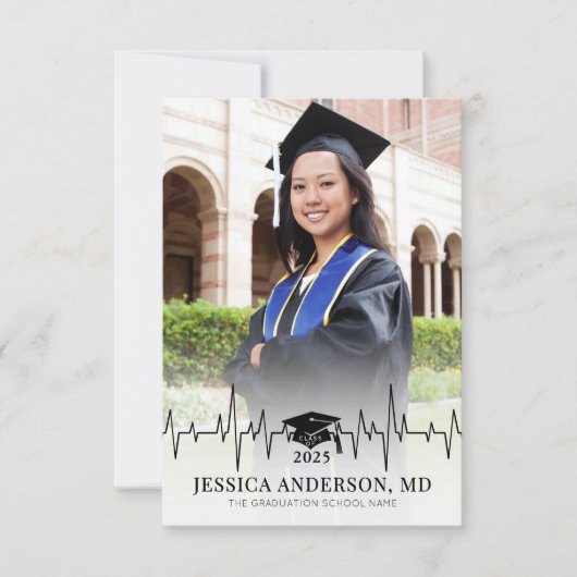医学部卒業写真 案内状 (正面)
