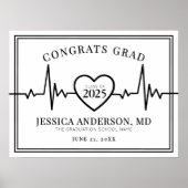 医学部卒業祝いの看板 ポスター (正面)
