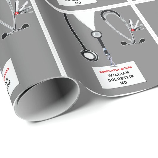 医学部卒業祝い包装紙 ラッピングペーパー (ロールコーナー)