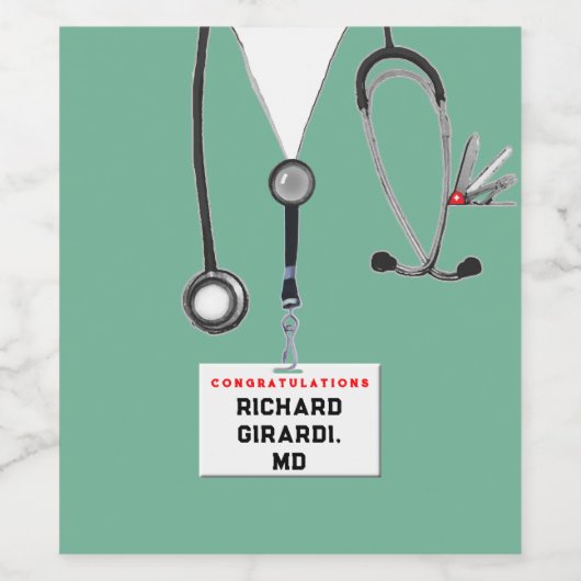 医学部卒業 ワインラベル (シングルラベル)