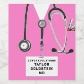 医学部卒業 ワインラベル (シングルラベル)