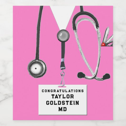 医学部卒業 ワインラベル (シングルラベル)