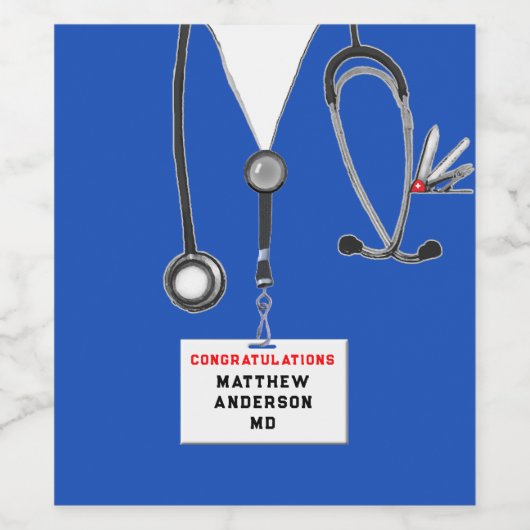 医学部卒業 ワインラベル (シングルラベル)