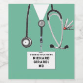 医学部卒業 ワインラベル (シングルラベル)