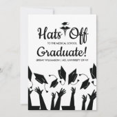 医学部博士後期課程の卒業式 招待状 (正面)