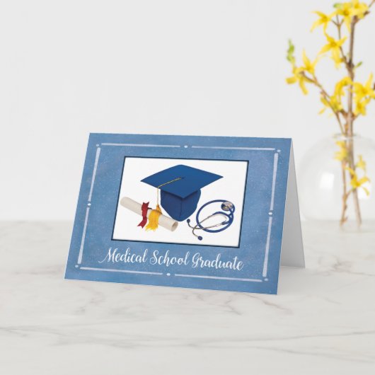 医学部大学院博士後期課程聴診器 カード (黄色い花)