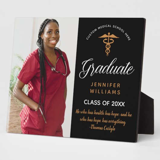 医学部大学院感動的引用文写真 フォトプラーク (側面)