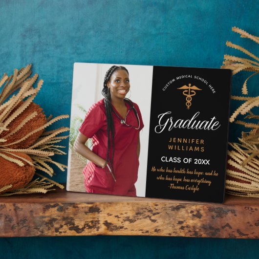 医学部大学院感動的引用文写真 フォトプラーク (側面)