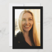 医学部白黒大理石写真卒業 招待状 (裏面)