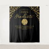 医学部 ブラックゴールド 卒業式 背景 タペストリー (正面)