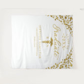 医学部 ホワイトゴールド 卒業式 背景 タペストリー (正面(横))