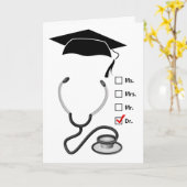 医学部 |新しい医師の御祝い カード (黄色い花)