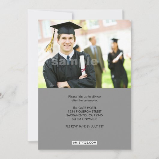 医学雑誌カバー卒業発表 招待状 (裏面)