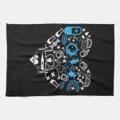 医学 – 医療機器からのハート キッチンタオル (横)