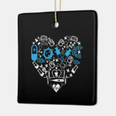医学 – 医療機器からのハート セラミックオーナメント (左)