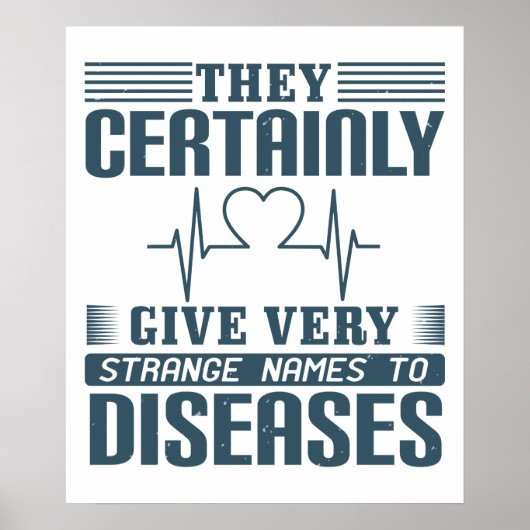 医学 – 病気の奇妙な名前 ポスター (正面)
