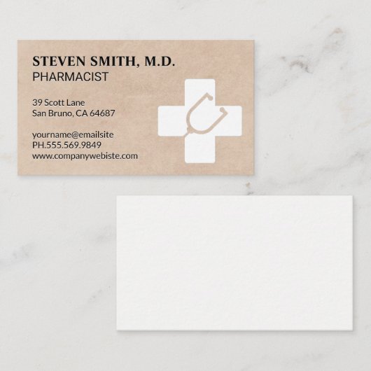 医学 | 薬剤師 | 病院 名刺 (正面/裏面)