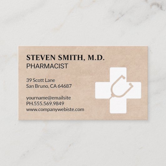医学 | 薬剤師 | 病院 名刺 (正面)