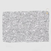 医学B&Wパターン ゴルフタオル (横)