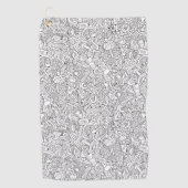 医学B&Wパターン ゴルフタオル (正面)