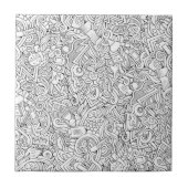 医学B&Wパターン タイル (正面)