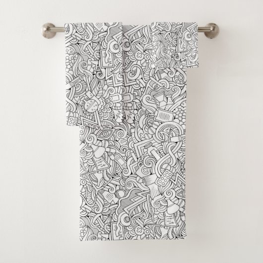 医学B&Wパターン バスタオルセット (インサイチュ)