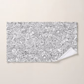 医学B&Wパターン バスタオルセット (ハンドタオル)