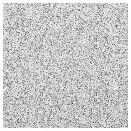 医学B&Wパターン ファブリック (見本)