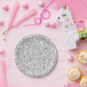 医学B&Wパターン ペーパープレート (パーティー)