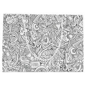 医学B&Wパターン ラージペーパーバッグ (裏面)