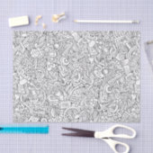 医学B&Wパターン 薄葉紙 (クラフト)