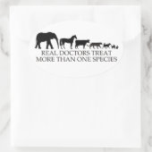 医実在師は複数の種を治療する 楕円形シール (バッグ)