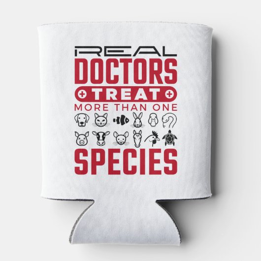 医実在師は複数の種類の獣医を治療する 缶クーラー (裏面)