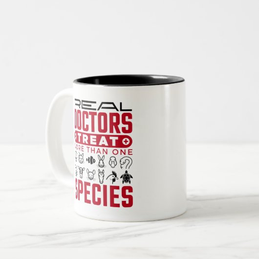 医実在者は複数の種類の退役軍人を治療する ツートーンマグカップ (正面左)