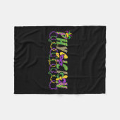 医師おもしろいマルディグラスシャツフェスティバルパーティーMa フリースブランケット (正面(横))