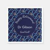 医師およびナース退職後の退職パーティー スタンダードカクテルナプキン (正面)