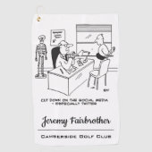 医師がソーシャルメディ保アから遠くに患者に伝える ゴルフタオル (正面)