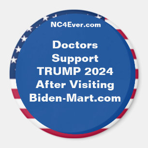 医師が冷蔵庫後TRUMP 2024をサポート マグネット