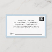 医師が微笑む |医療ロゴ 名刺 (裏面)